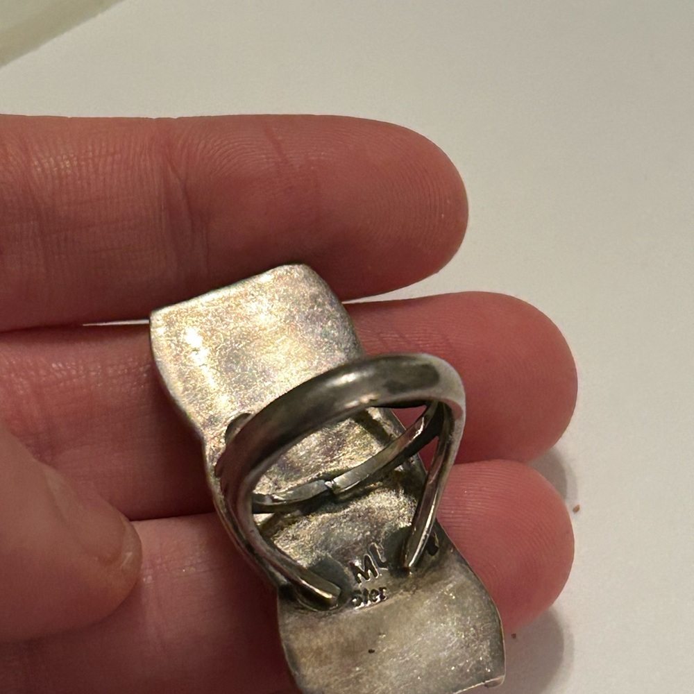 Turquoise Rectangular Ring - Picture 2 of 2